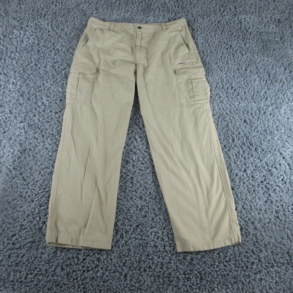Plugg Pants Mens 38x32 Beige Pocket Hiker Cargo Workwear Straight 38x31*